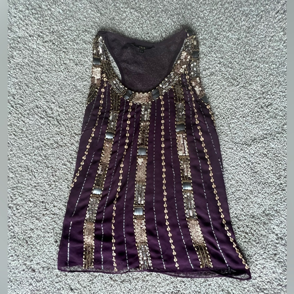 Purple Embellished Sequin Top💜💛